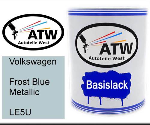 Volkswagen, Frost Blue Metallic, LE5U: 1L Lackdose, von ATW Autoteile West.